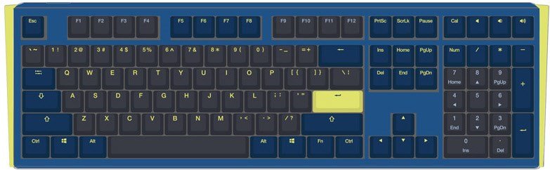 One 3 Daybreak MX-Black (DE) Gaming Tastatur blau