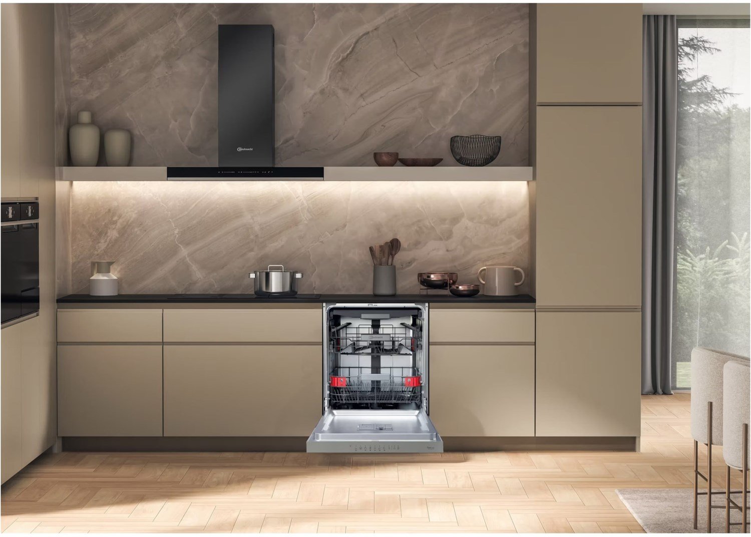 BKSV1 UAN Teilintegrierter Einbau-Geschirrspüler 60 cm edelstahloptik