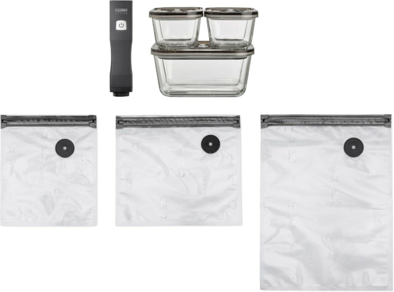 Thumbnail - Vacu OneTouch Eco Set Akku Hand-Vakuumierer grau