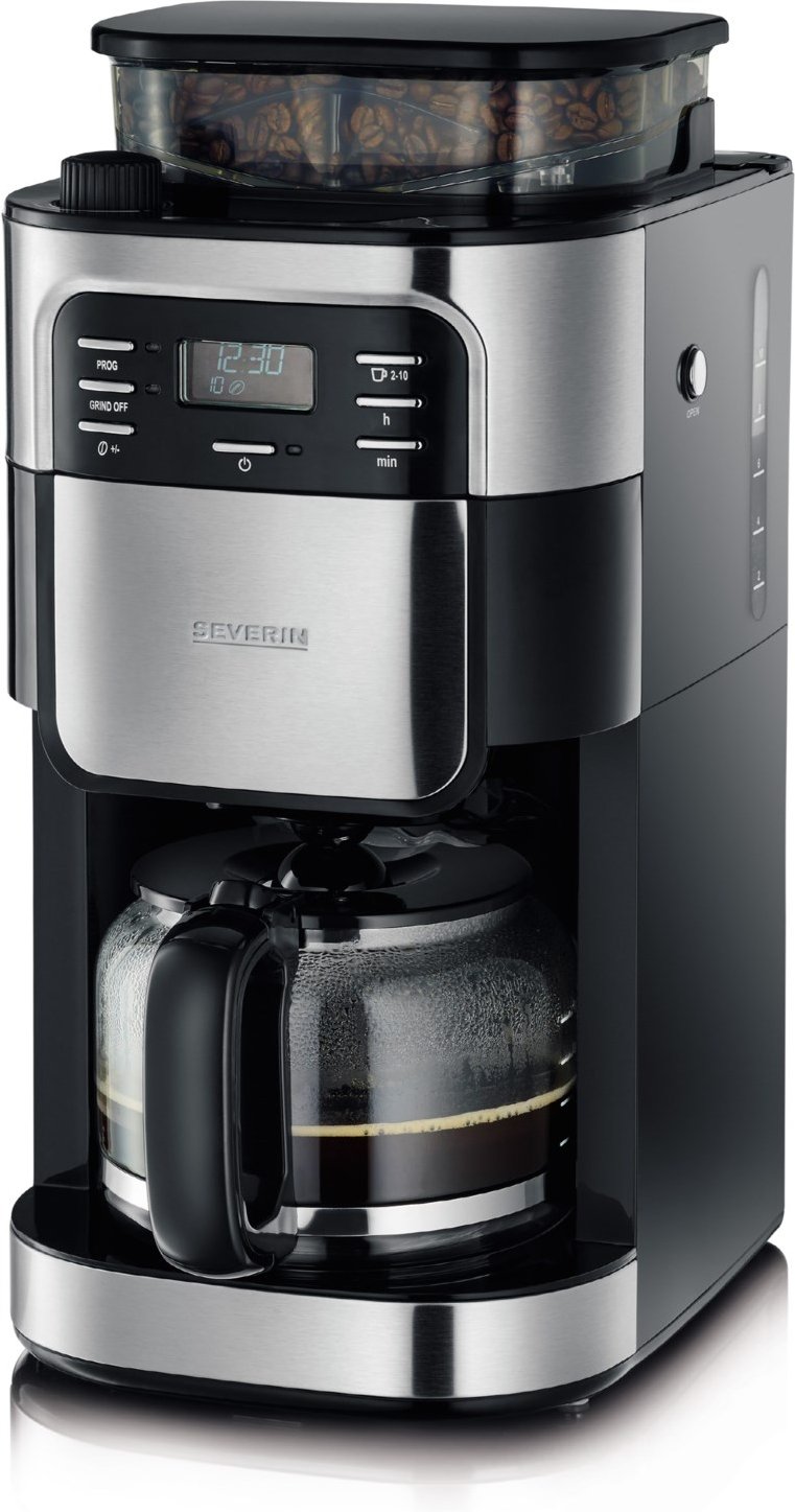 KA 4810 Kaffeeautomat mit intergrierter Kaffeemühle edelstahl-gebürstet/schwarz