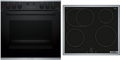MKH63IK4 Herdset mit Induktionskochfeld bestehend aus HEG217AB4 + NIF64RCB5E schwarz/edelstahl