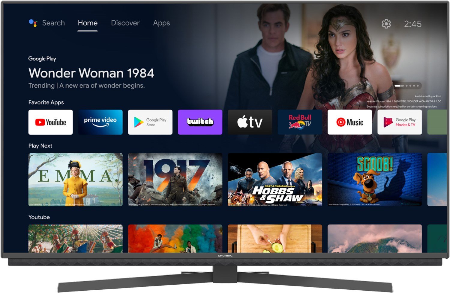 55 CUA 7250 Rom 139 cm (55") LCD-TV mit LED-Technik anthrazit