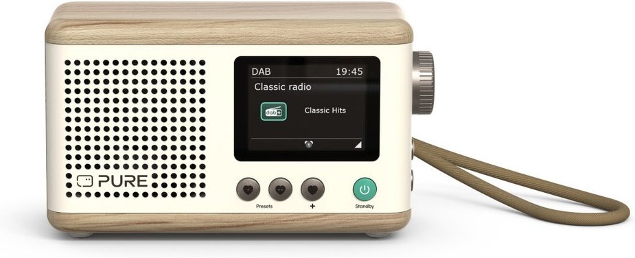 Classic Mini Digitalradio cotton white/oak