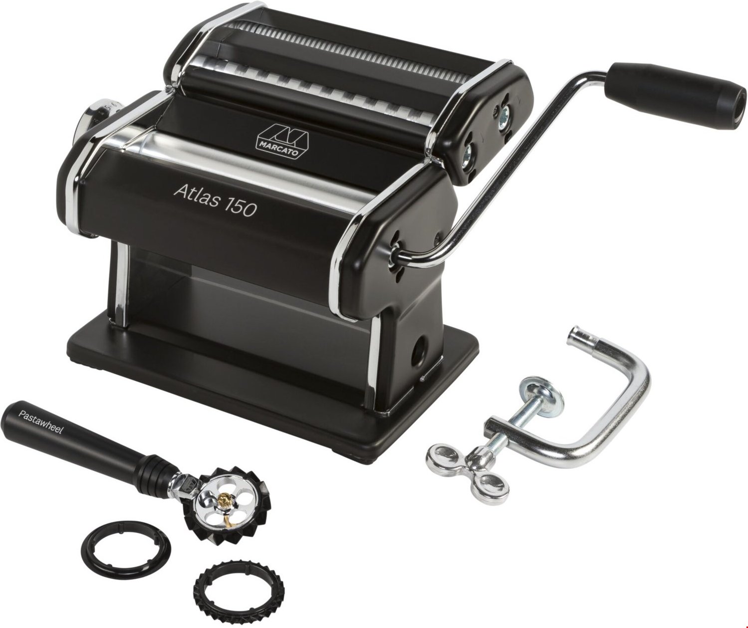 Atlas 150 Nera Nudelmaschine inkl. Pasta Wheel Nero