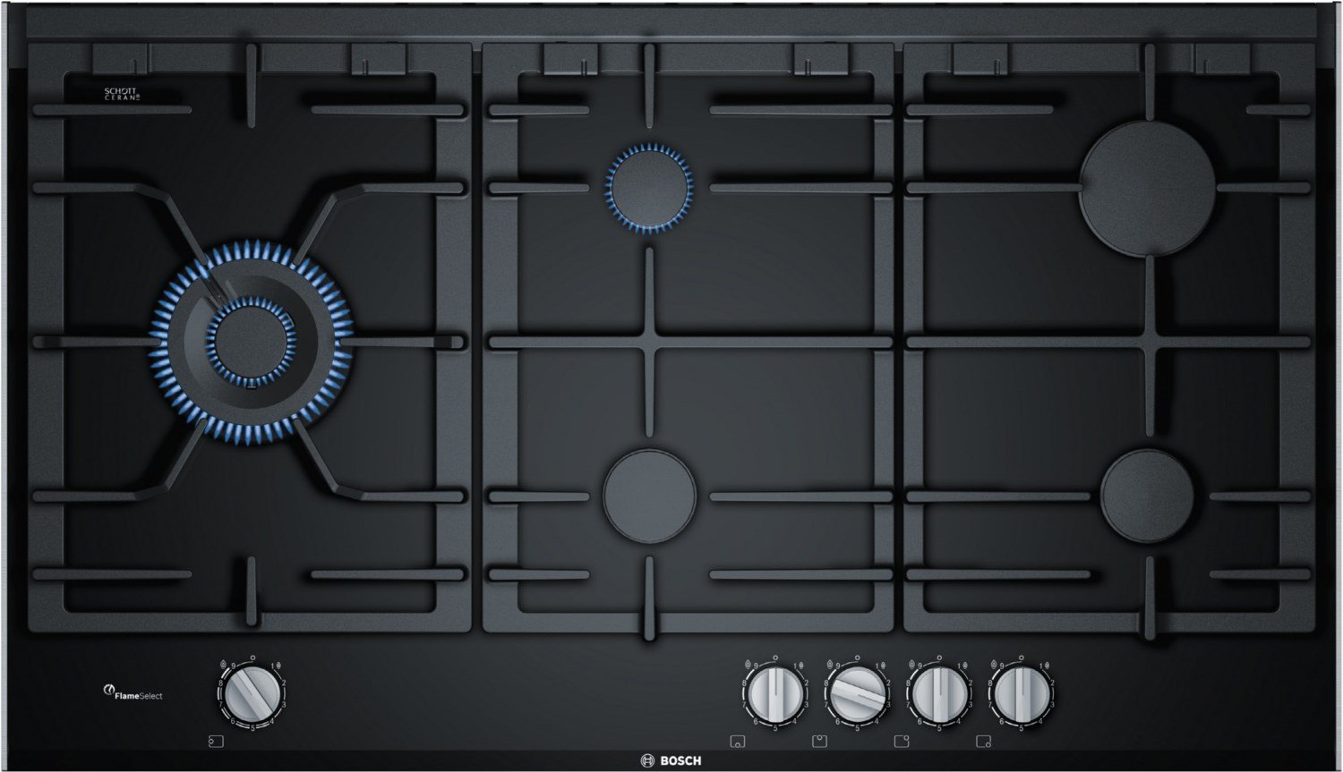PRS9A6B70D Gas-Glaskeramik-Kochfeld schwarz