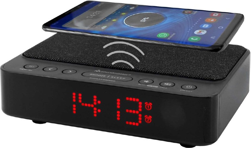 UR124SW Uhrenradio mit QI-Ladestation