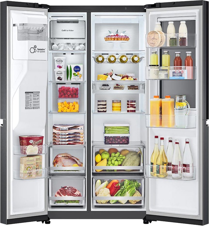 GSXV90MCDE Side by Side matt black steel