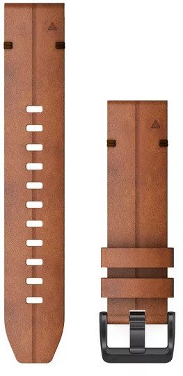 QuickFit Lederarmband (22mm) für fenix 6/6 Pro braun/schiefergrau