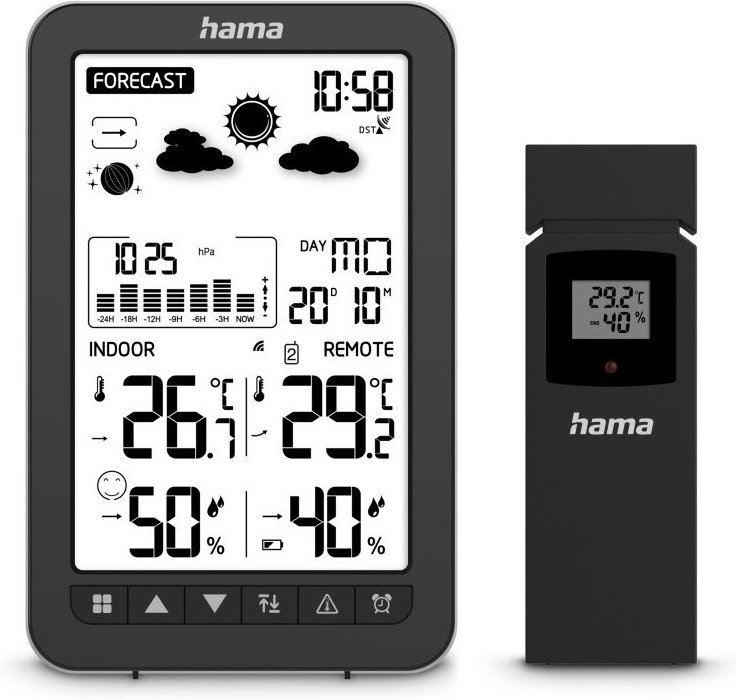 Ko Samui Wetterstation mit Außensensor schwarz