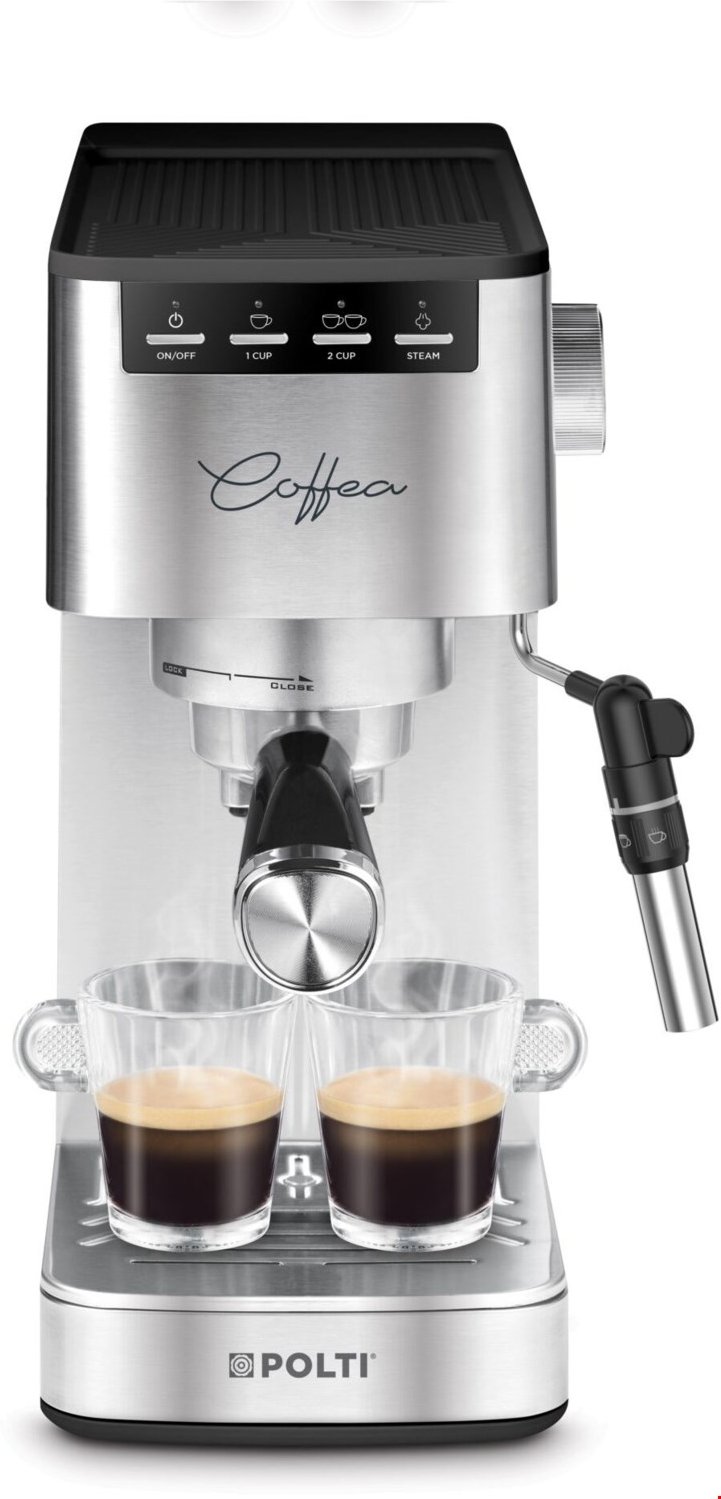 Thumbnail - Coffea P10S Siebträgermaschine silber/schwarz