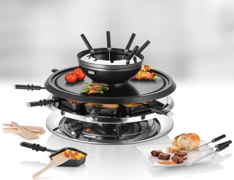48726 Raclette Multi 4-in-1 Raclette-Fondue-Set edelstahl/schwarz