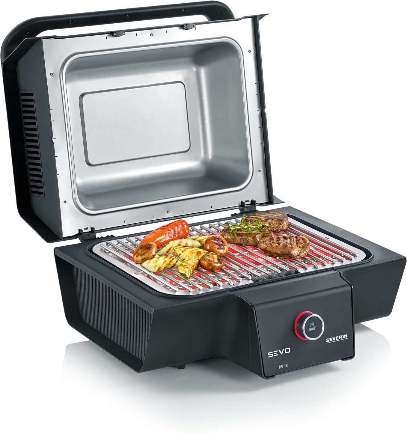 PG 8106 SEVO GT Tischgrill schwarz/silber