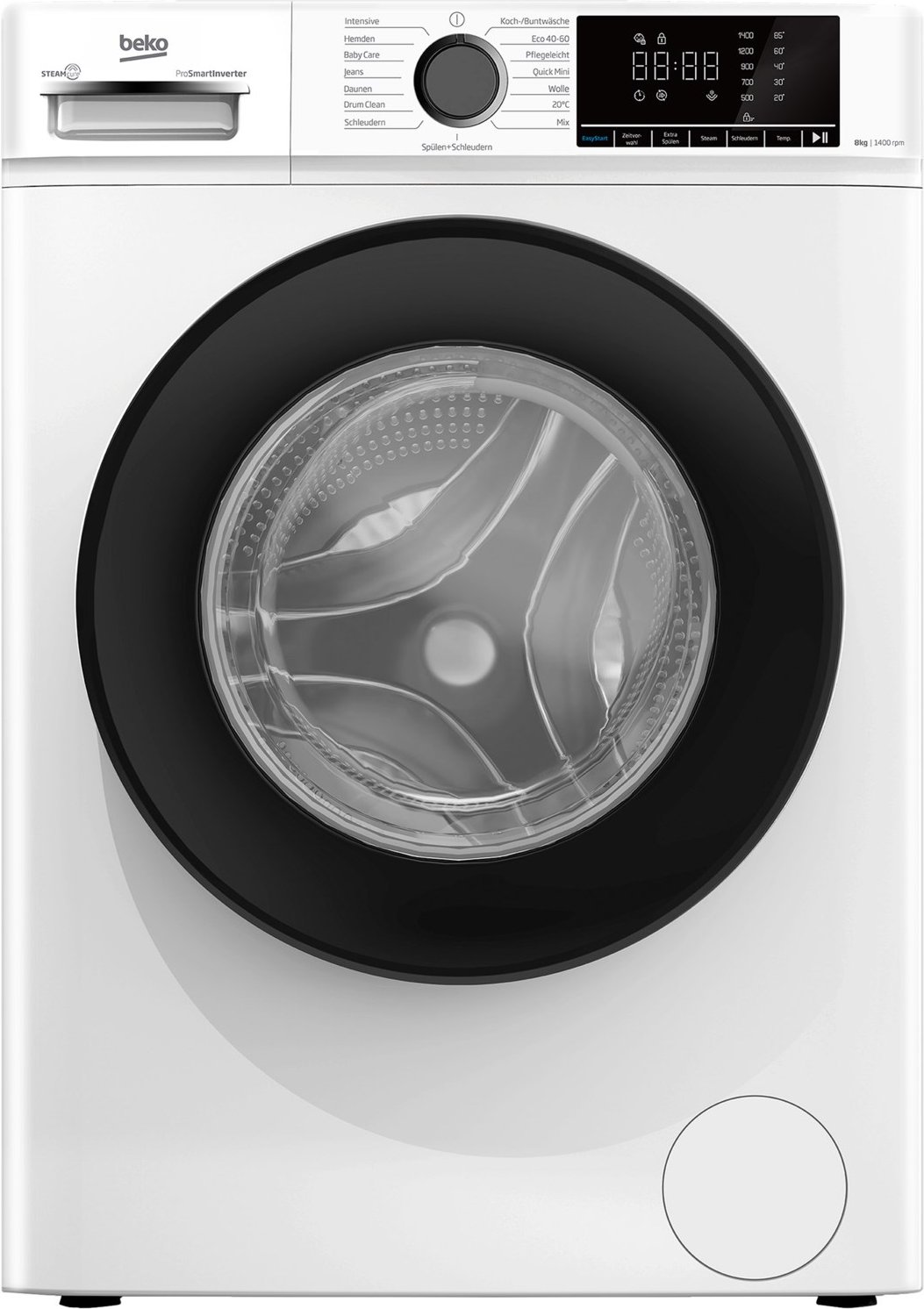 BM3WFOE841PSA Stand-Waschmaschine-Frontlader weiß