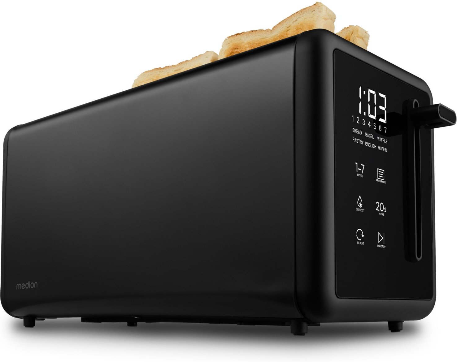 Life MD12103 Toaster schwarz