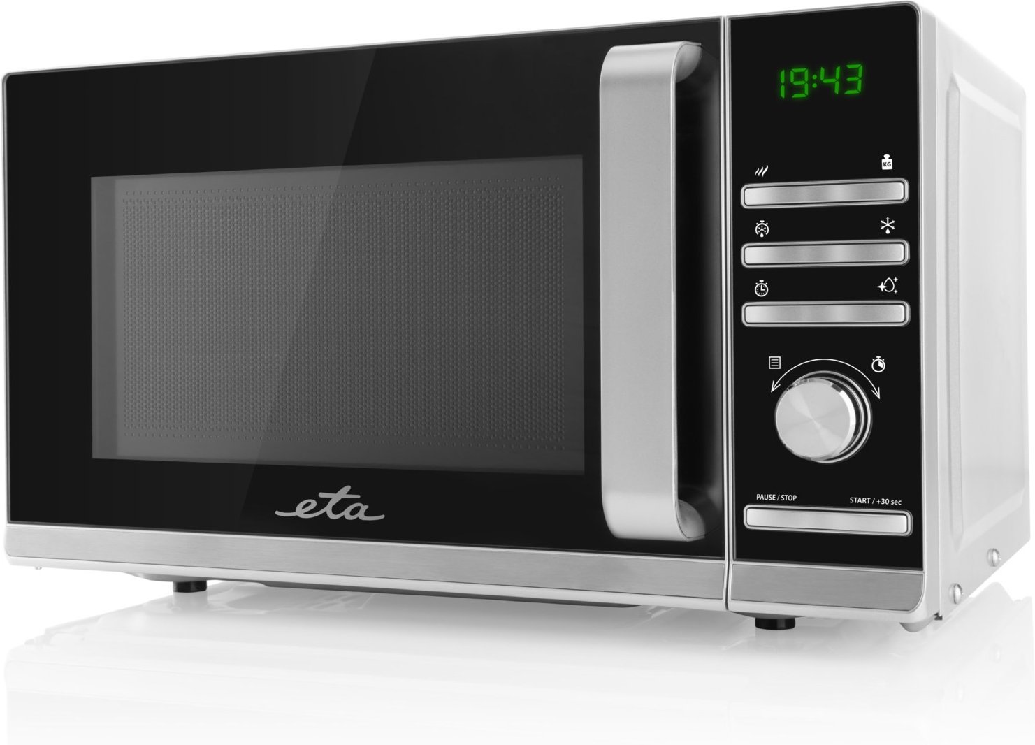 Galateo Solo-Mikrowelle edelstahl/silber