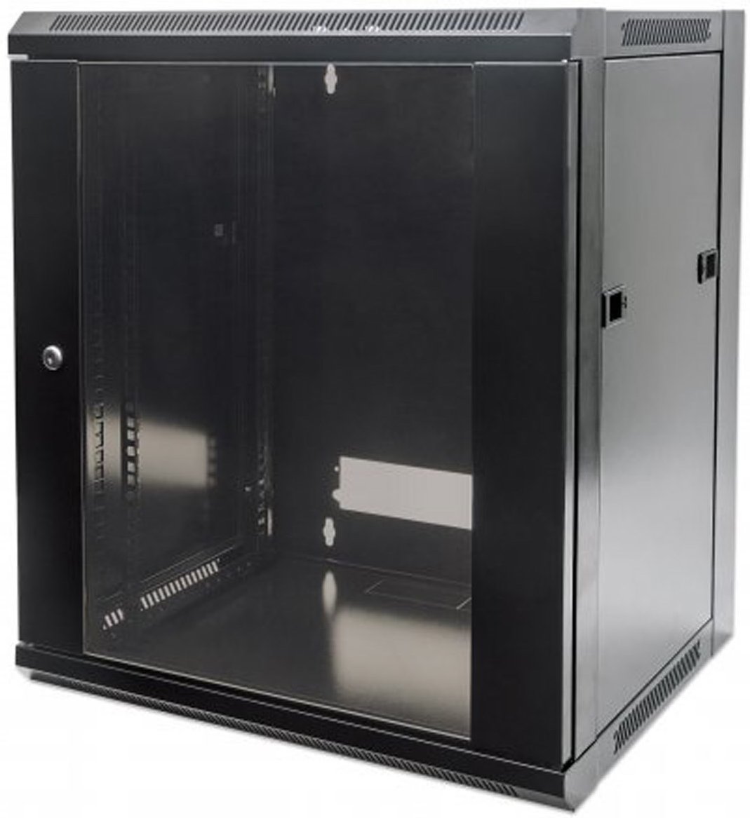 Wandverteiler 9HE 570x450mm unmontiert schwarz