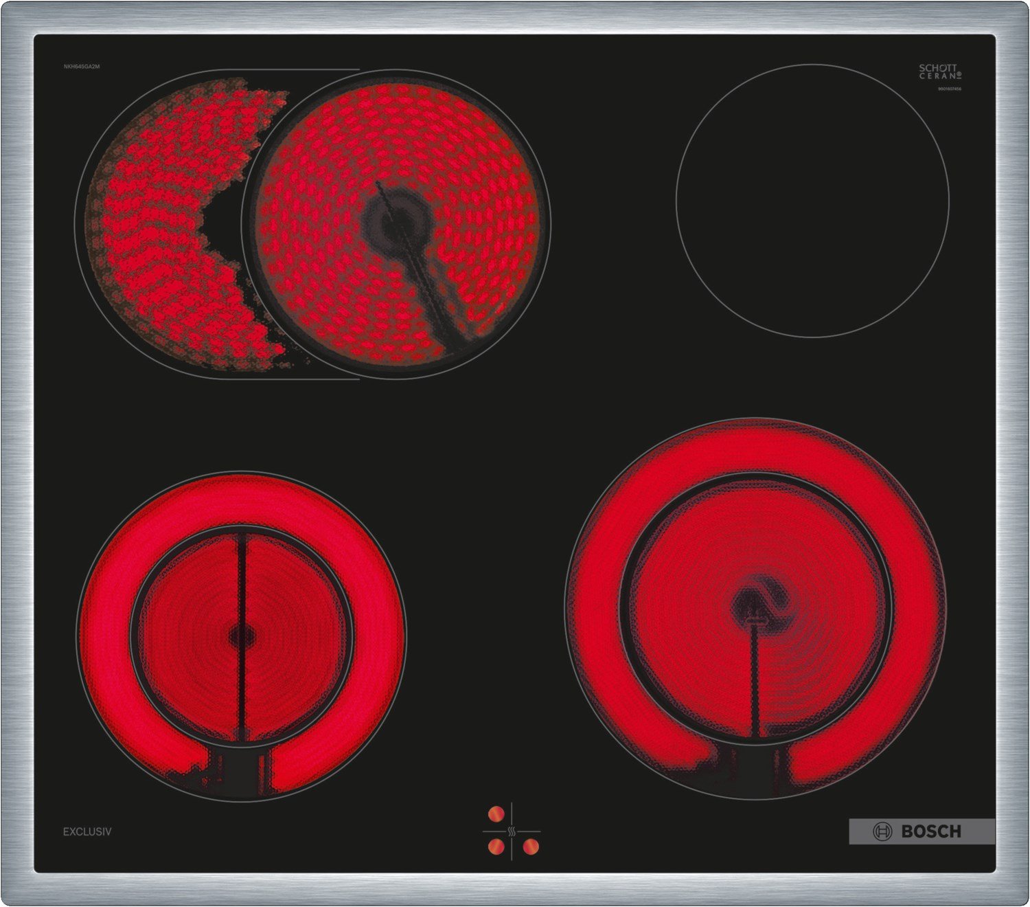 NKH645GA2M Glaskeramikfeld edelstahl