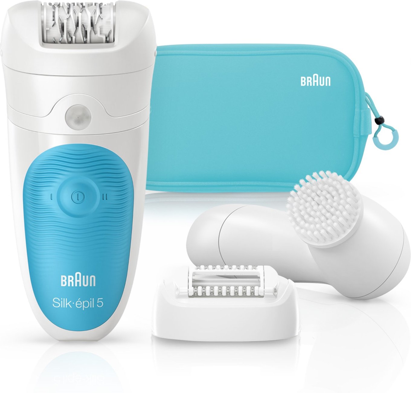 5-545 GS Silk-epil Geschenkset Epilierer weiß/türkis