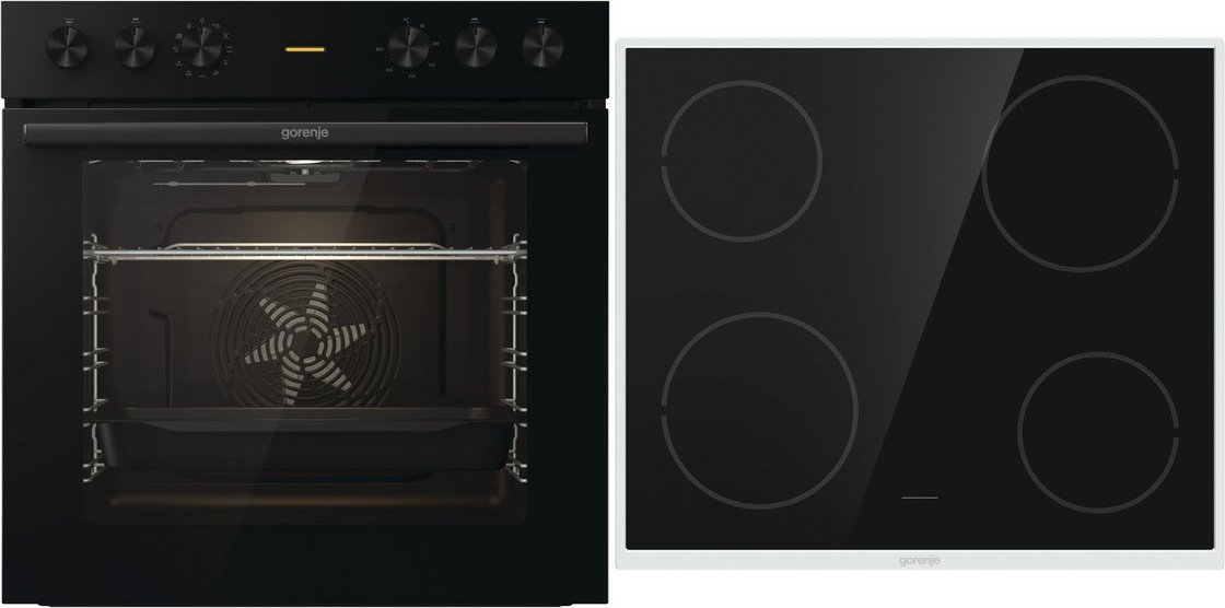 FH Set CB bas Herdset bestehend aus BC6715E02BK + ECD641BX tiefschwarz + edelstahl