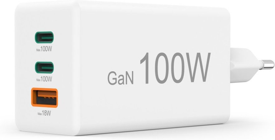 Schnellladegerät (100W) 2x USB-C / 1x USB-A weiß
