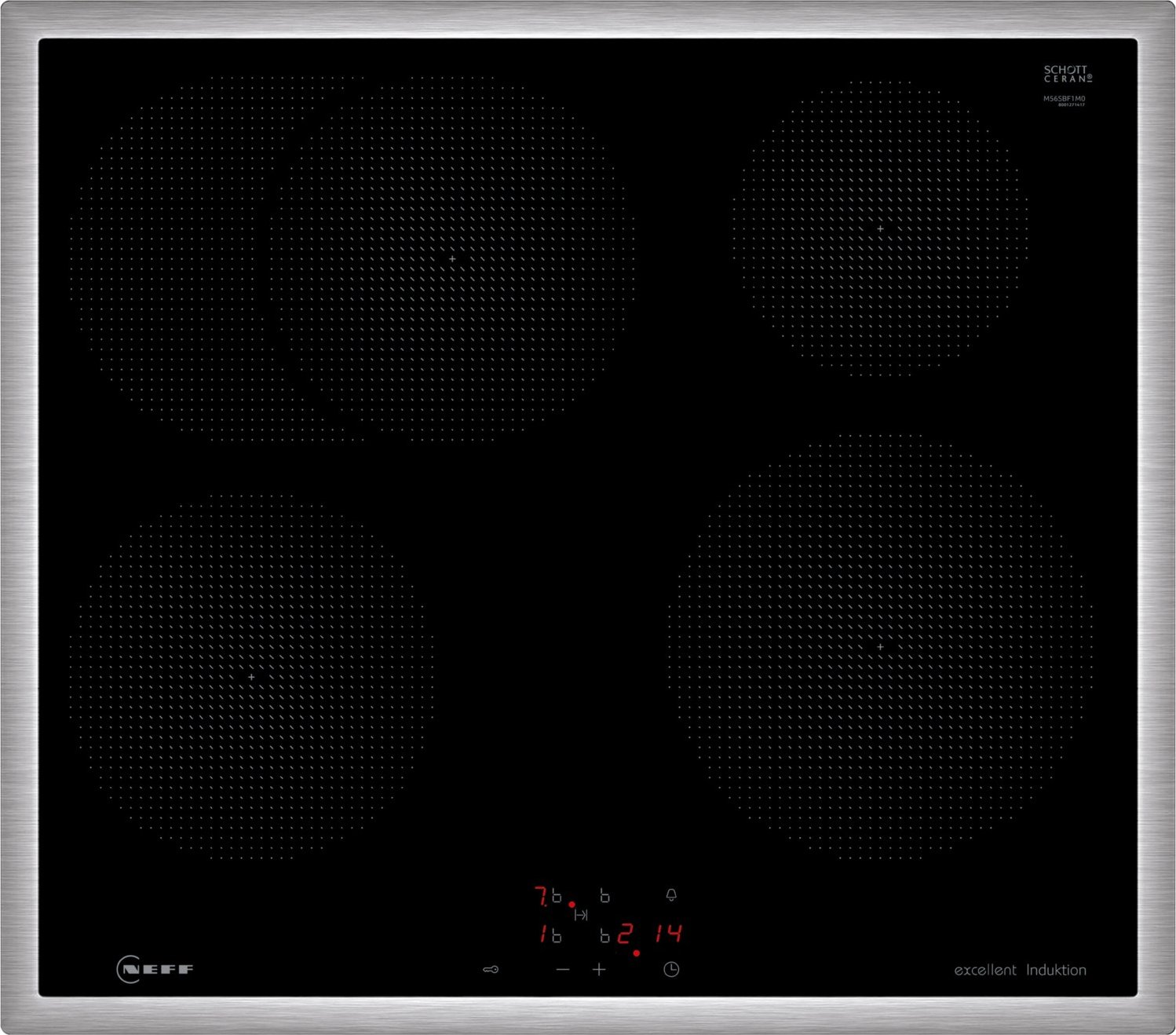 M56SBF1M0 Glaskeramik-Induktions-Kochfeld schwarz