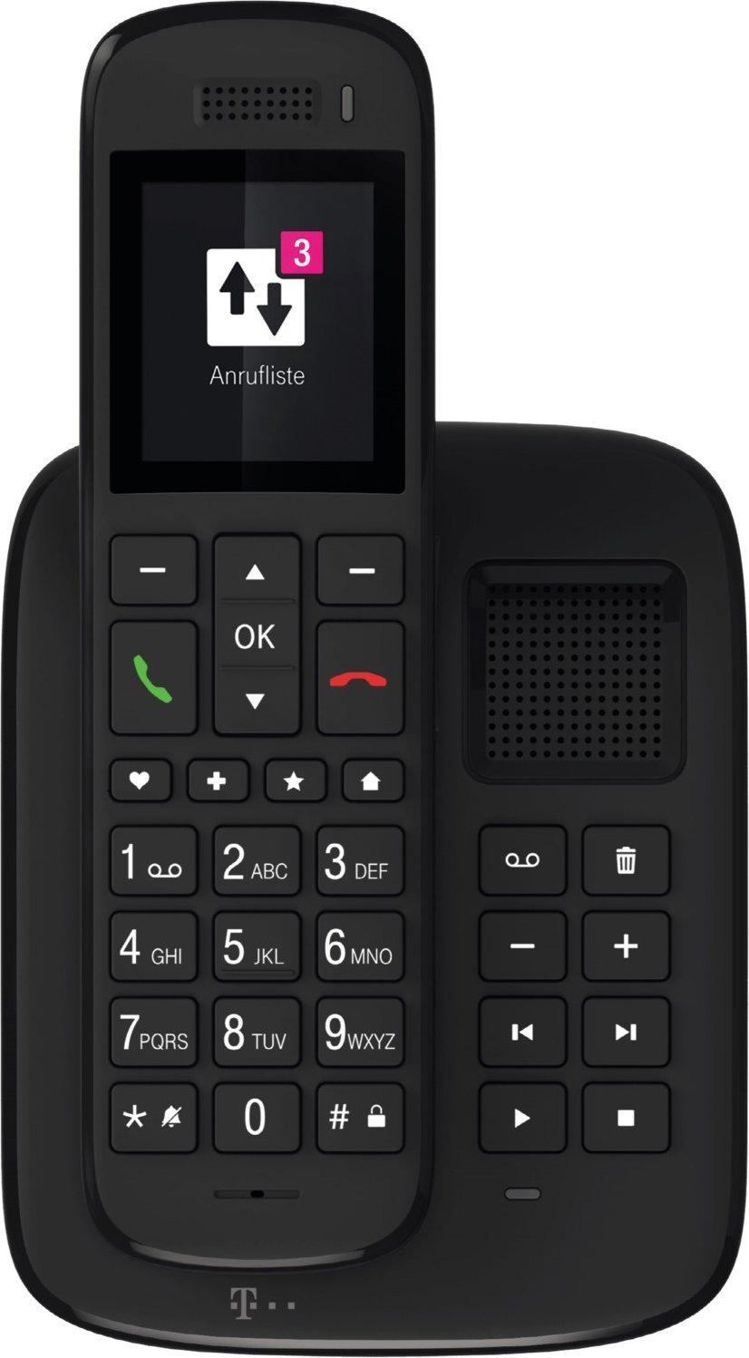 Sinus A32 Schnurlostelefon mit Anrufbeantworter ebenholz