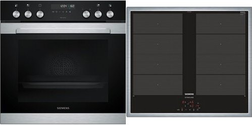 MKP3VC62 Herdset mit Induktionskochfeld bestehend aus HE378GAS1 + EY645CXB1M edelstahl + edelstahl