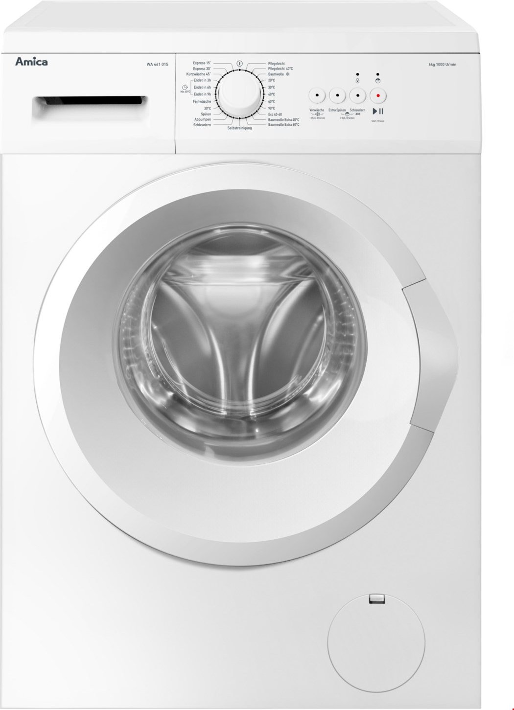 WA 461 015 Stand-Waschmaschine-Frontlader weiß, 6 kg, 1000 U/min, 80 dBA