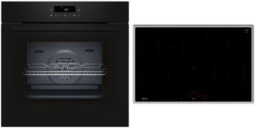 BTX48PIB0 Herdset mit Induktionskochfeld bestehend aus B2CCJ7AK3 + T58SHF1L0 schwarz/edelstahl