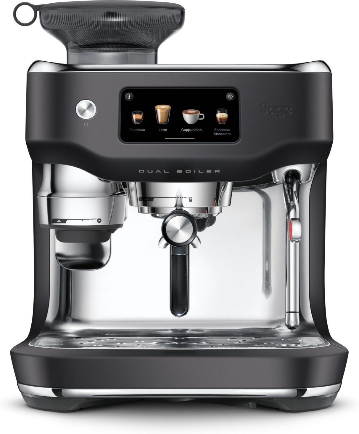 the Oracle Dual Boiler Siebträgermaschine black truffle