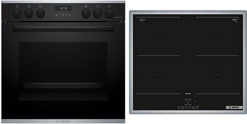 MKH63DK3 Herdset mit Induktionskochfeld bestehend aus HEG217AB4 + NVQ645CB6M schwarz