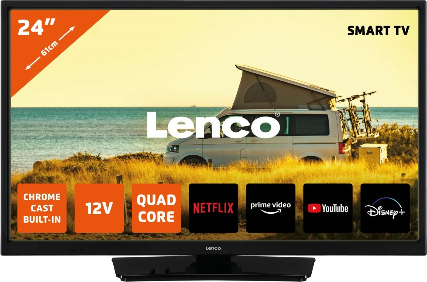 LED-2463BK 60 cm (24") Mobiler LCD-TV mit LED-Technik schwarz