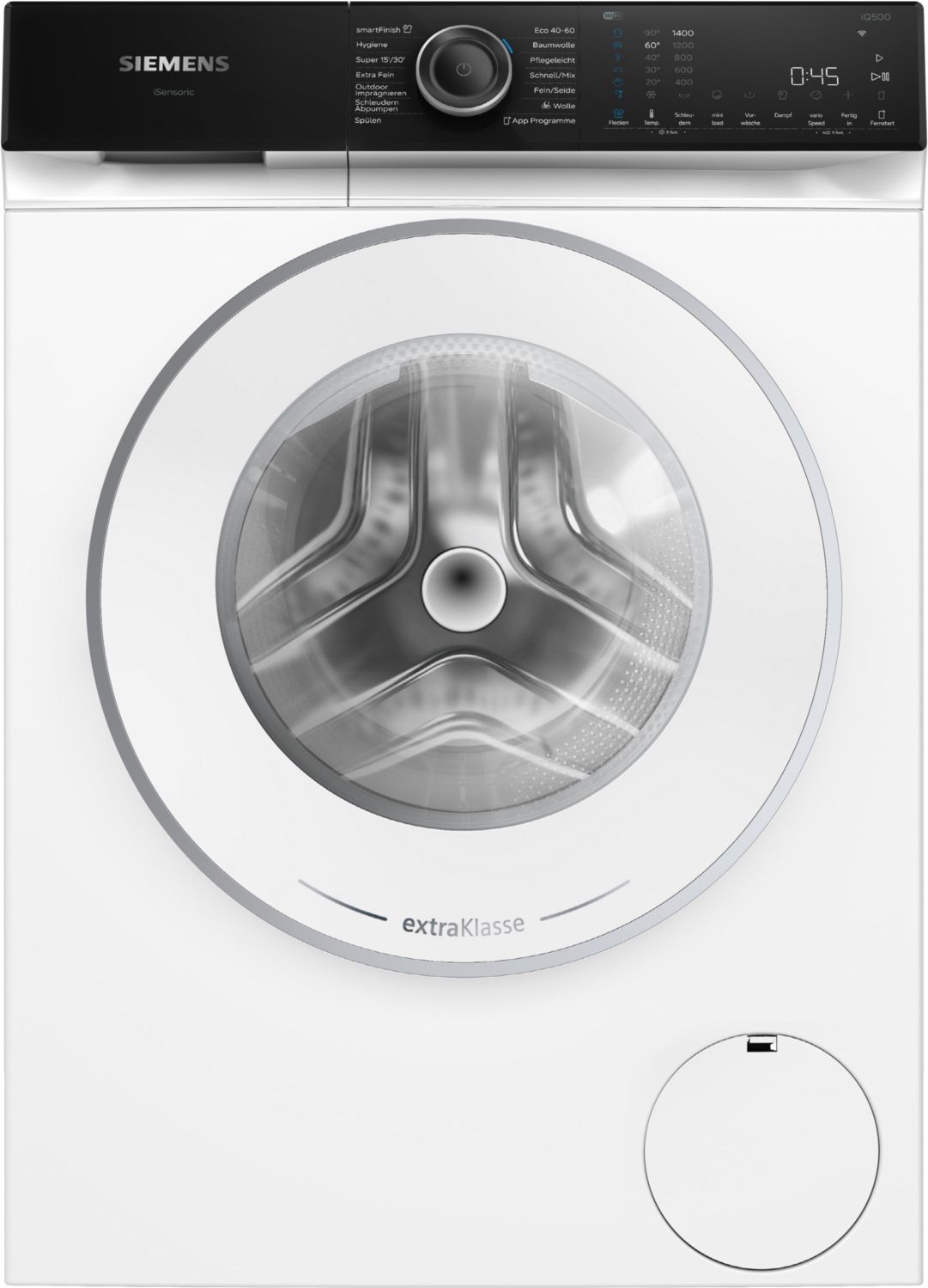 WG44H2M90 Stand-Waschmaschine-Frontlader weiss, 9 kg, 1400 U/min, iQ500, 70 dBA