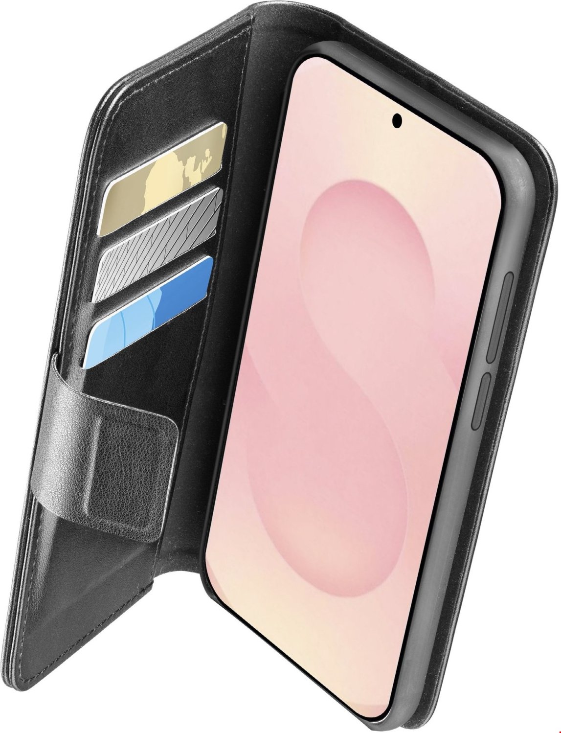 Book Agenda Handy-Klapptasche für Galaxy S25 Edge schwarz