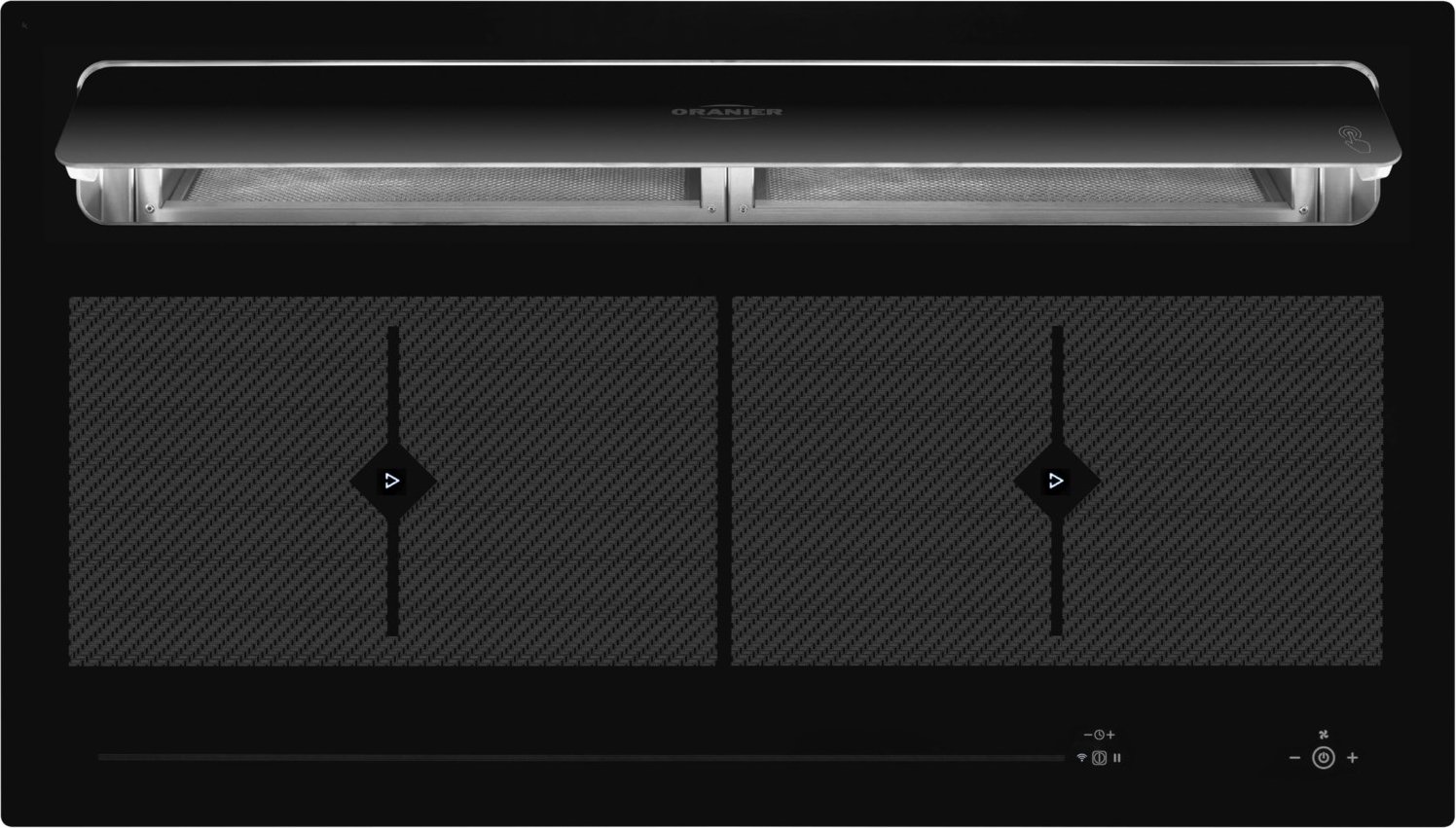 KFL 2094 bc Abluft Autark-Induktionsfeld mit Dunstabzug pure black