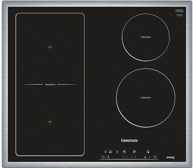 CA 725353 Induktionskochfeld edelstahl