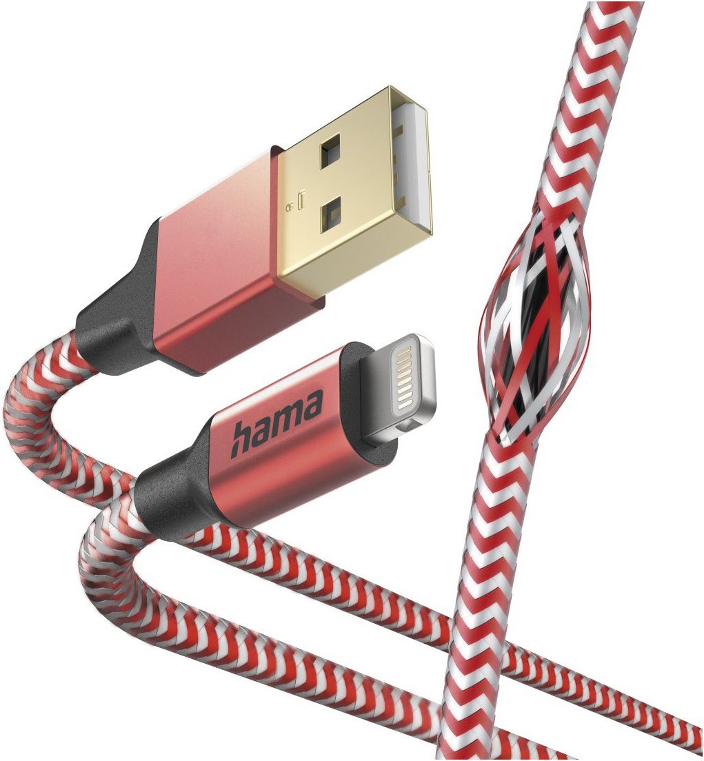 Reflective USB > Lightning (1,5m) rot