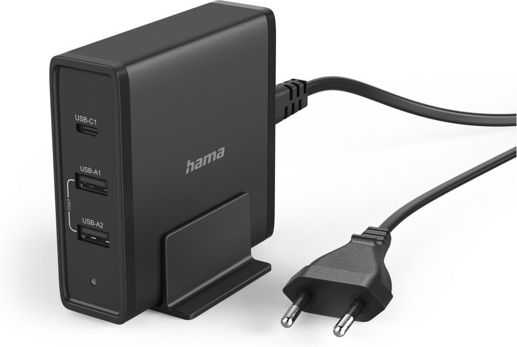 Universal-USB-C-Ladestation 3 Ports schwarz