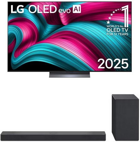 OLED65C58LA 164 cm (65") OLED evo AI TV inkl. DSC9S Soundbar mit Subwoofer