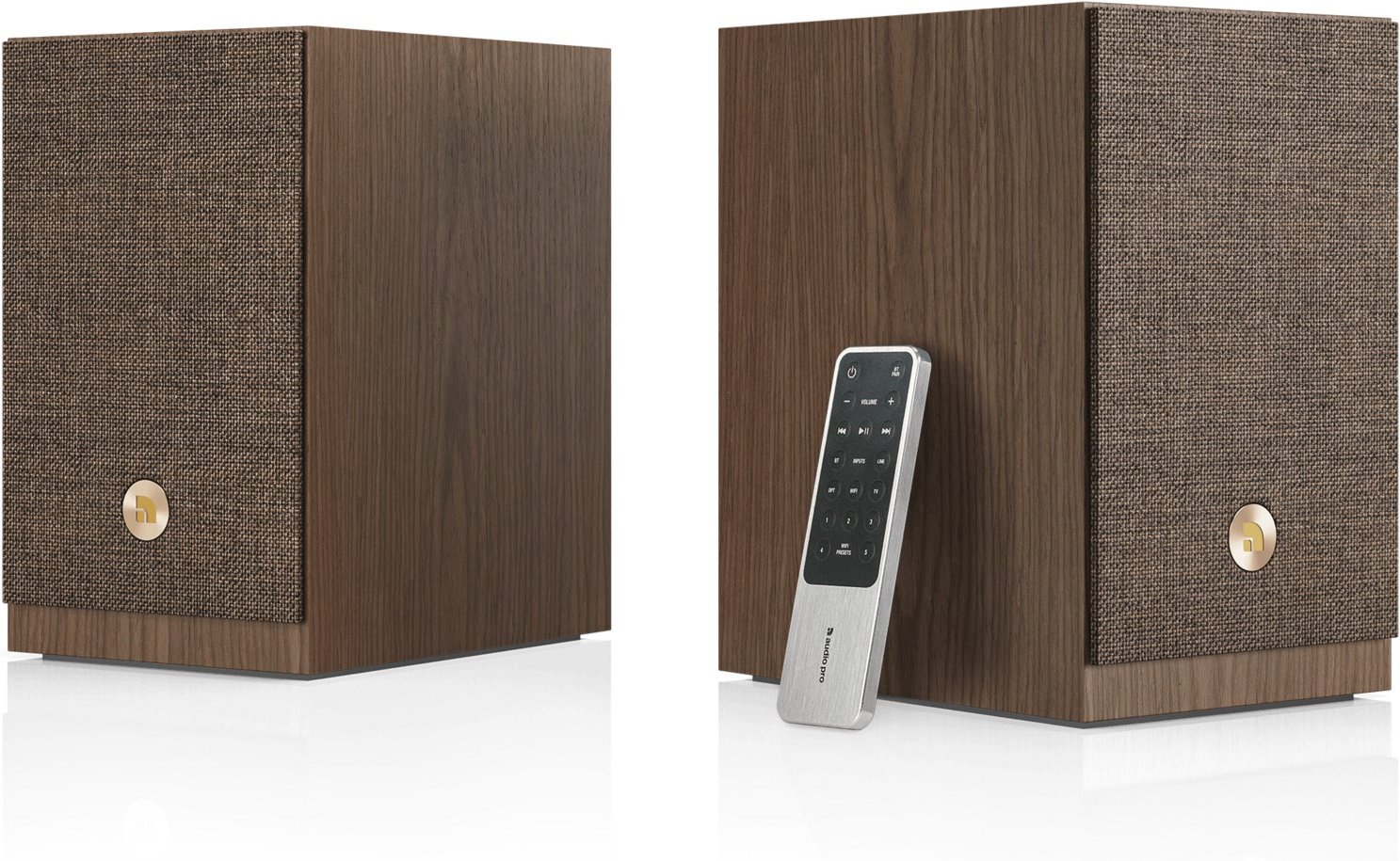 A28 W /Paar Streaming-Lautsprecher nußbaum