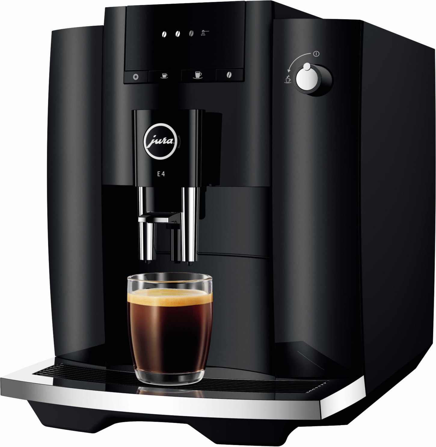 E4 (EA) Kaffee-Vollautomat Piano Black