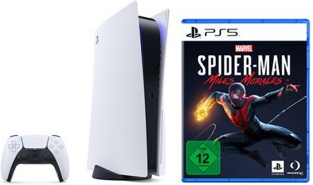 PlayStation 5 (mit Laufwerk) Bundle Konsole inkl. Spiderman Miles Morales