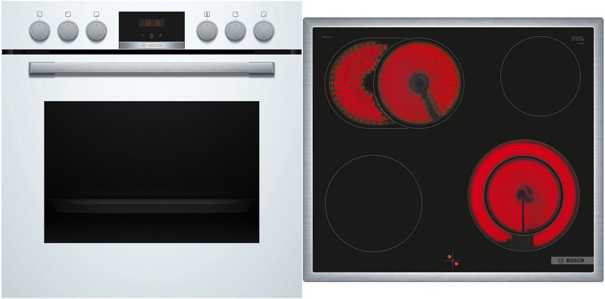 HND411LW63 Herdset bestehend aus HEA513BW3 + NKN645GA2E weiß + edelstahl