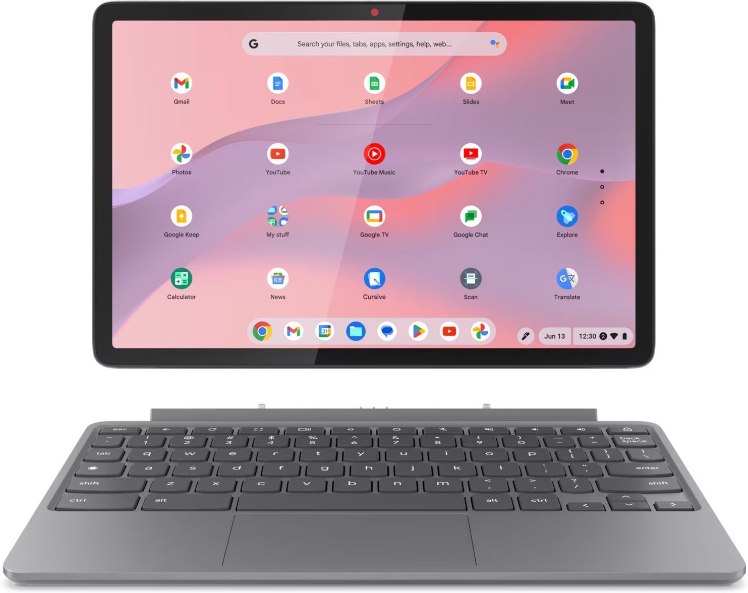 Chromebook Duet 11M889 (83HH000NGE) 27,81 cm (10,95") luna grey, 8 GB RAM, Google Chrome OS, 1920 x 1200 Auflösung