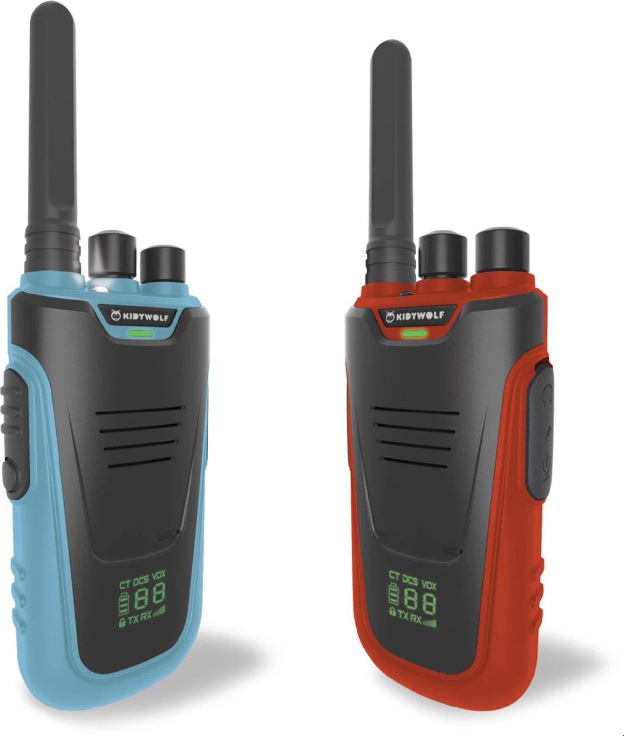 KIDYTALK Walkie-Talkie mit Taschenlampe blau/rot