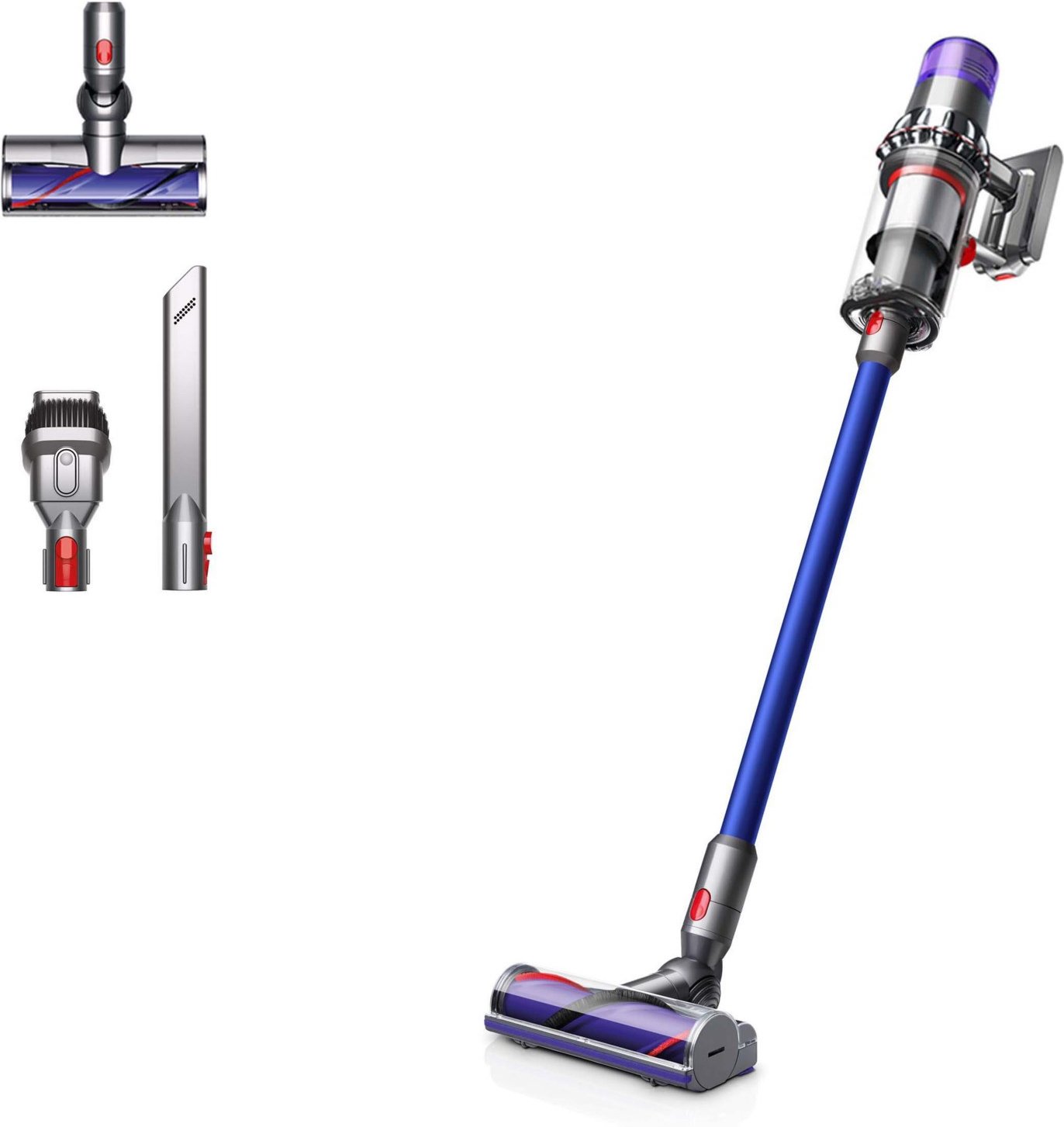 V11 Motorhead Akku-Stielsauger nickel/blau