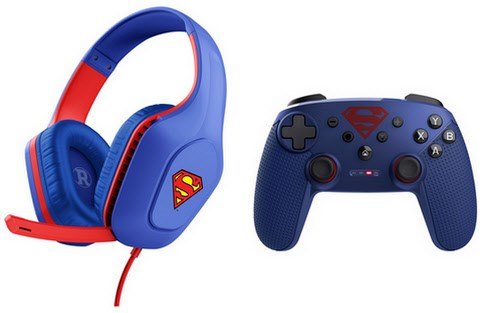 GXT 415SM Zirox Superman Gaming Headset blau inkl. GXT 542SM Muta Superman