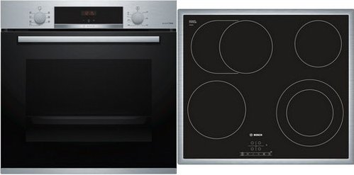 HBD431AS60 Herdset bestehend aus HBA4330S0 + PKN645B17 edelstahl + edelstahl