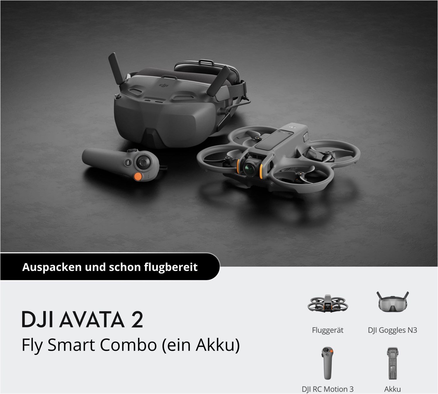 Avata 2 Fly Smart Combo (1 Akku) Drohne/Multicopter
