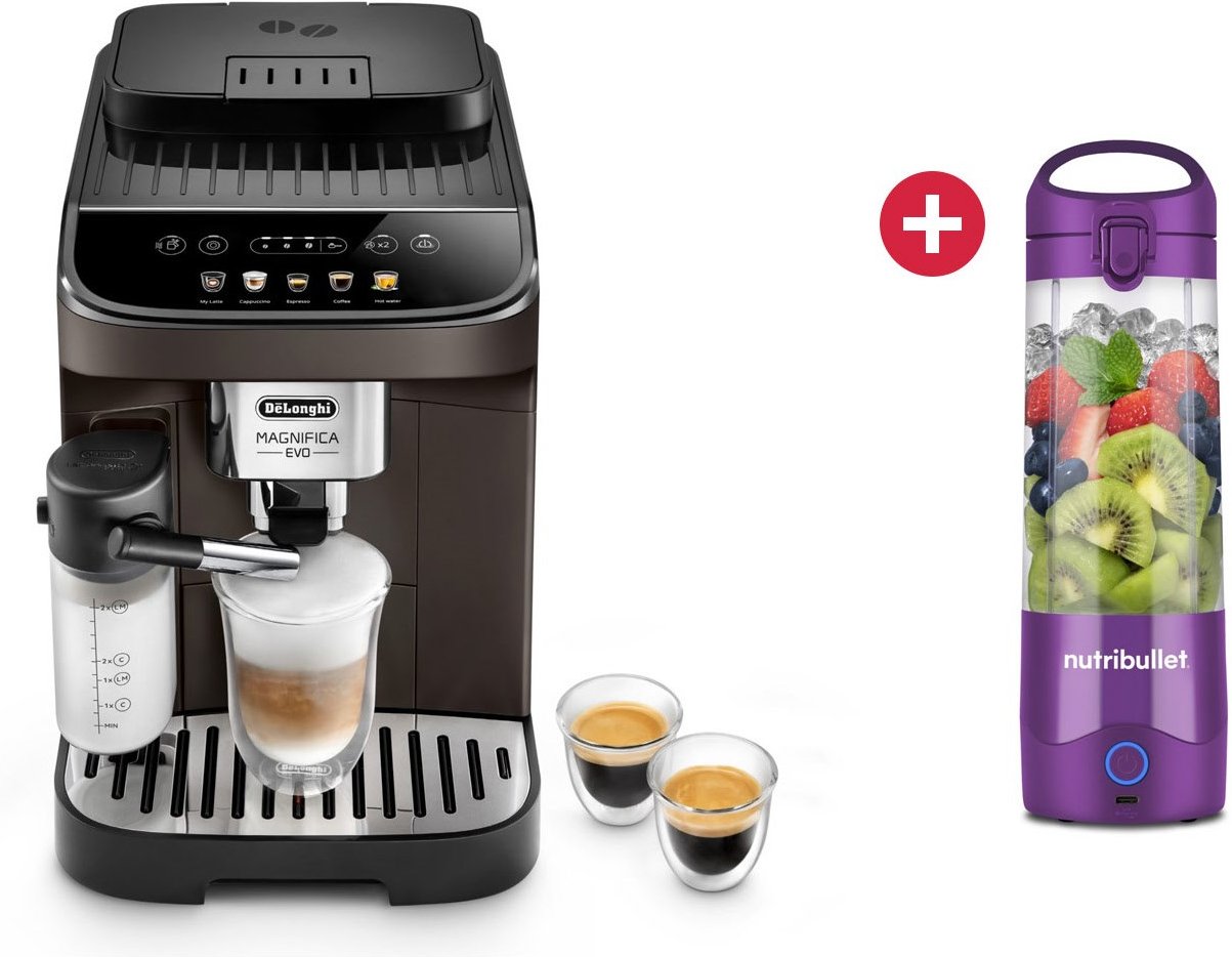 Magnifica Evo ECAM 293.61.BW Kaffee-Vollautomat + Dein Geschenk: nutribullet NBP003PU Smoothie Maker